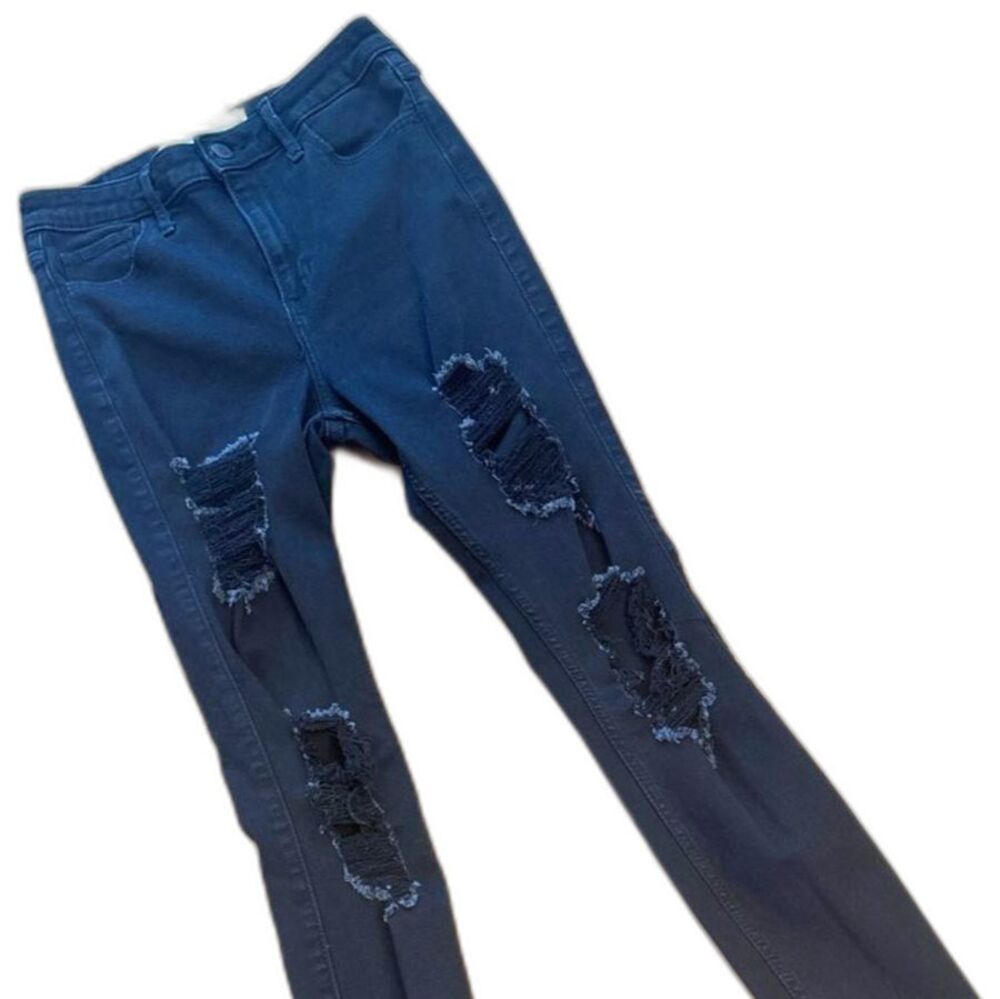 Hollister Jeans Women’s Black Ripped Skinny Jeans 7R